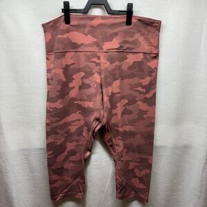 Lululemon Pink‎ Camo Leggings - Size 18 - 22" Inseam